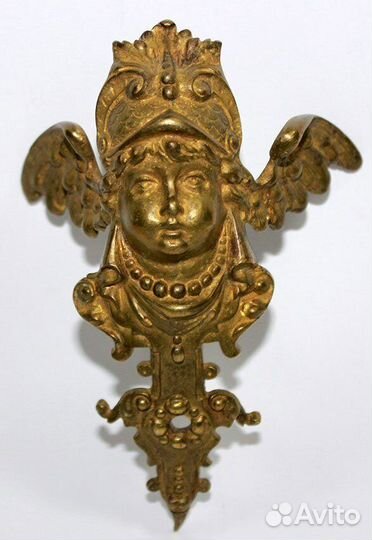 Маскарон Накладка для мебели Бронза Конец 19 века
