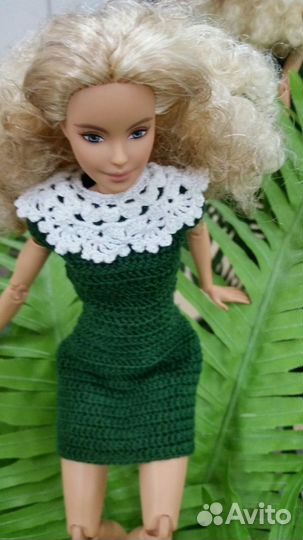 Вязаные платья для Барби