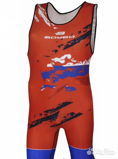 Трико борцовское BoyBo Flag, одностороннее