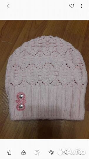 Шапка для девочки деми 3-5 лет