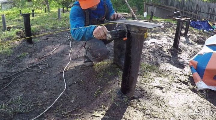 Винтовые сваи оголовок