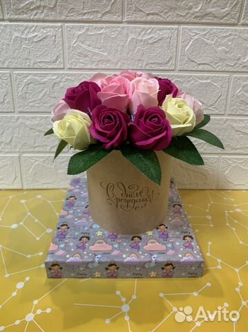 Букет из мыльных роз