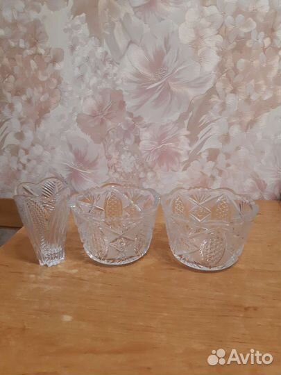 Хрустальные стаканы, фужеры, вазы