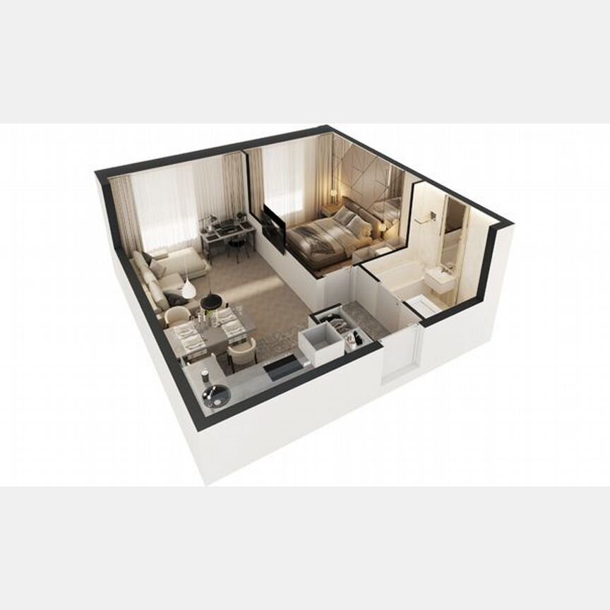 1-к. апартаменты, 38,8 м², 4/30 эт.