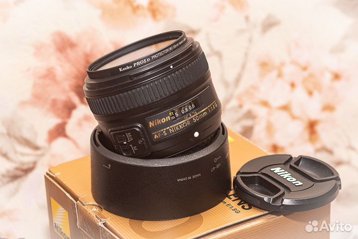 Объектив Nikon 50mm f/1.8G AF-S Nikkor, черный