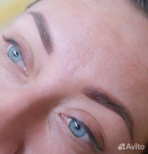 Перманентный макияж татуаж бровей