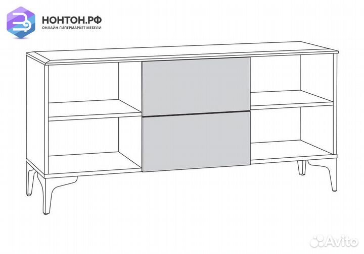 Тумба под тв Валенсия 16.45 белая шагрень