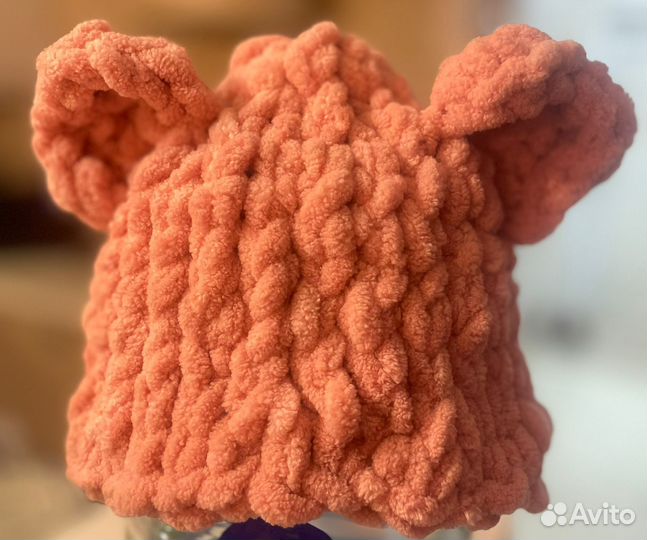 Шапка из ализе пуффи