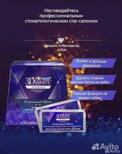 Отбеливающие полоски Crest 3D White