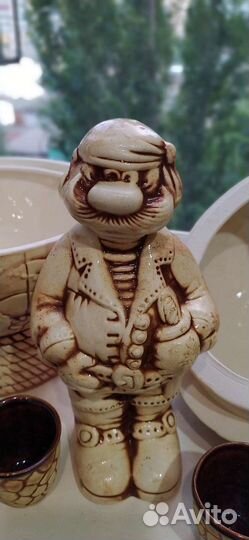 Керамический винный набор Глобус. 8 предметов