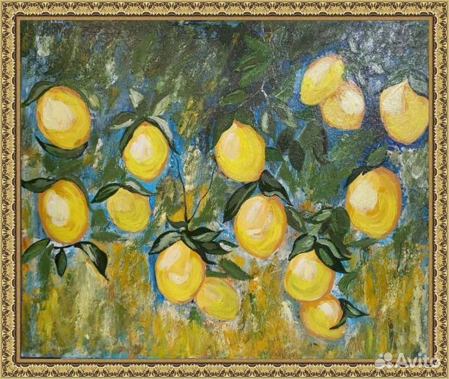 Картина акрил Лимоны