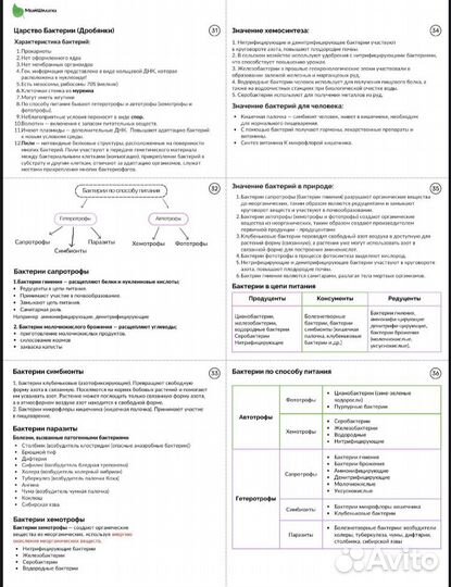 Шпаргалки ЕГЭ биология