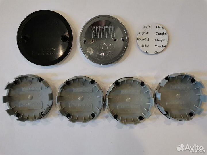 Комплект эмблем BMW Чёрный Black с хромом