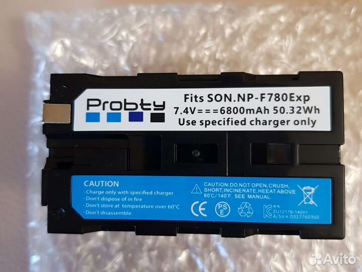Аккумулятор Probty NP-F780 6800 MAh