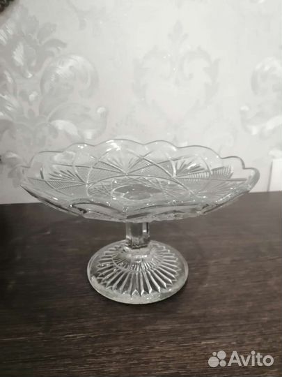 Ваза для фруктов на ножке СССР