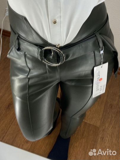 Брюки экокожа