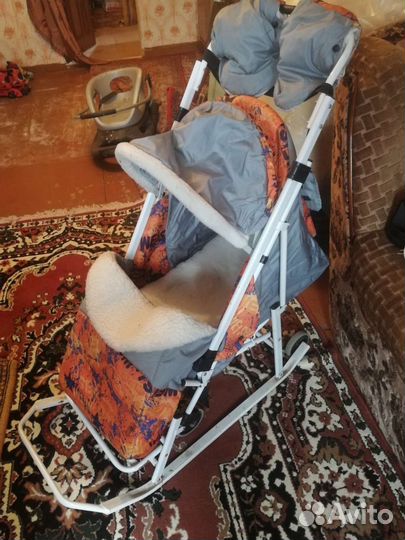 Детские санки коляска