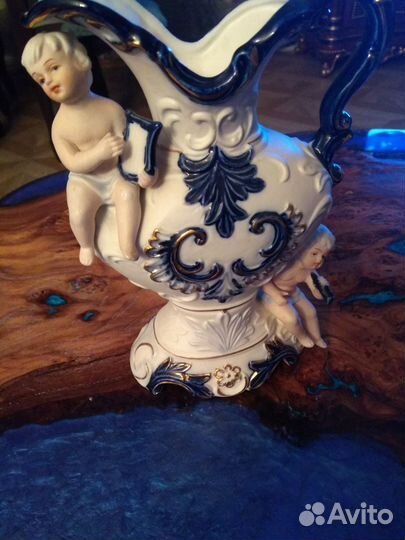 Ваза кувшин Путти фарфор блюдца керамика