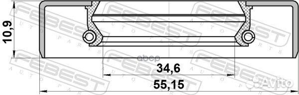 Сальник привода Febest 547 432520W000, N2341