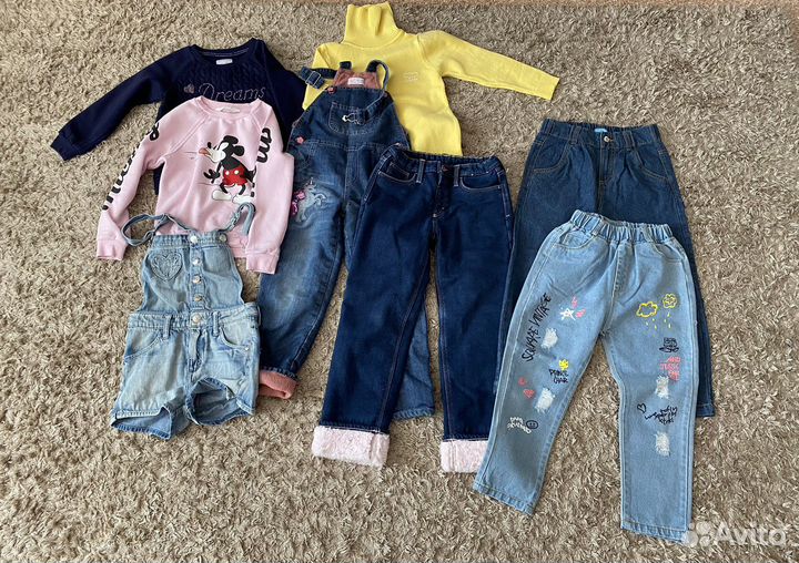 Вещи пакетом на девочку от 4х лет