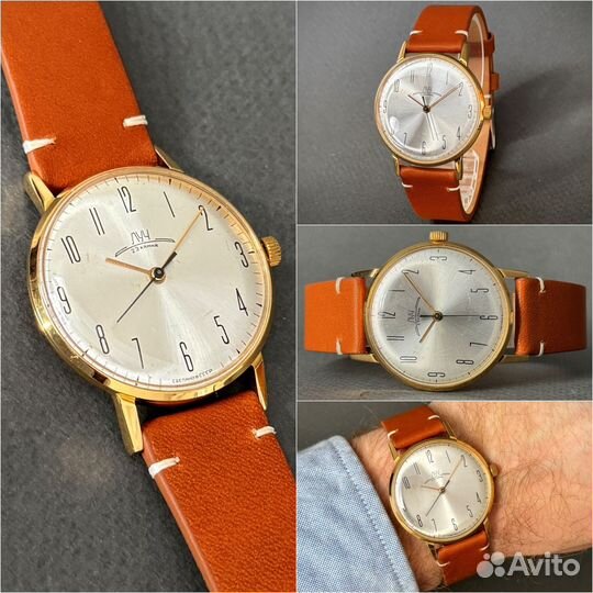 Луч Ультратонкие мужские наручные часы СССР