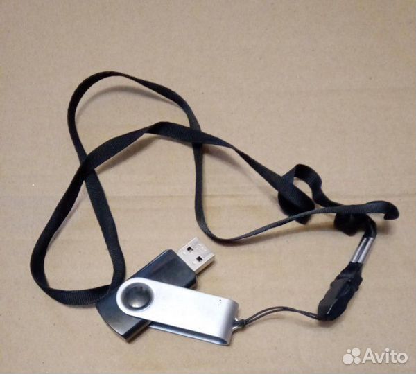 Флешка металлическая серебристая 4 GB