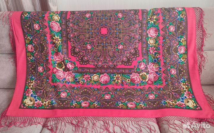 Павловопосадский платок шаль Остановись, мгновенье