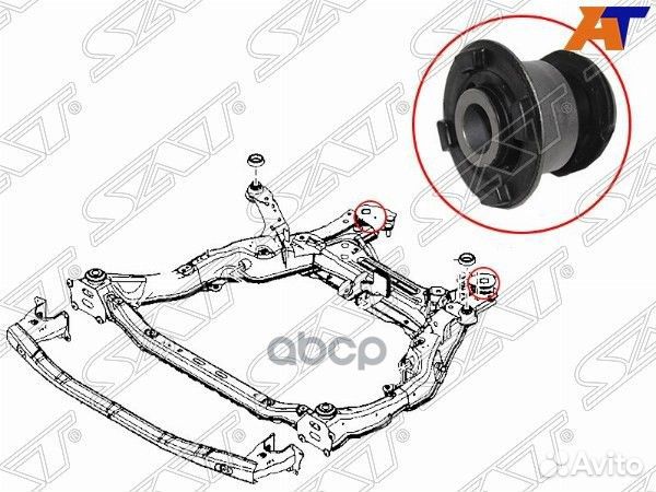 Сайлентблок передней балки задний mazda 6 08-13