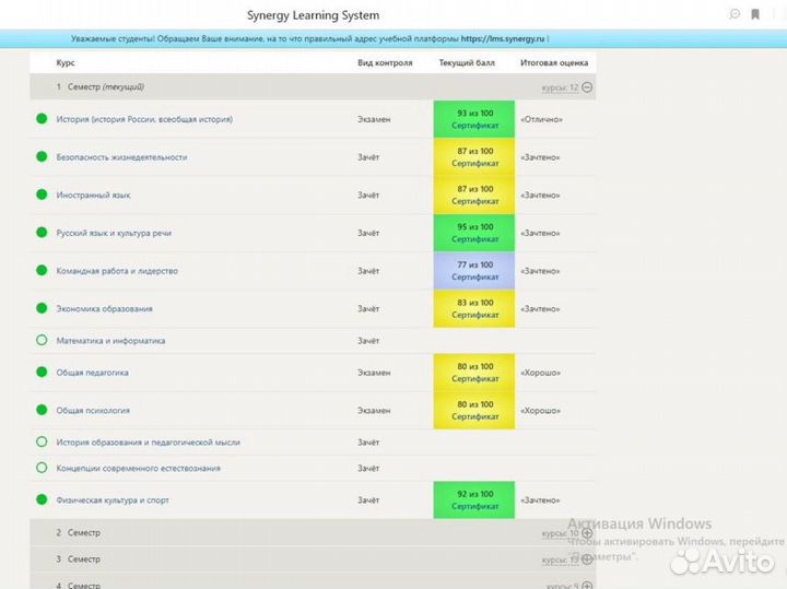 Тесты Синергия, Мти