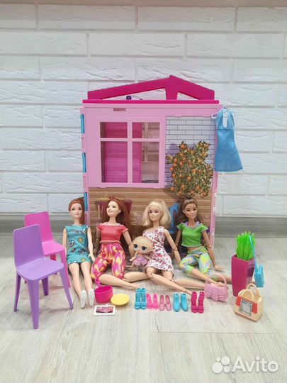 Домик кукольный для Barbie с мебелью