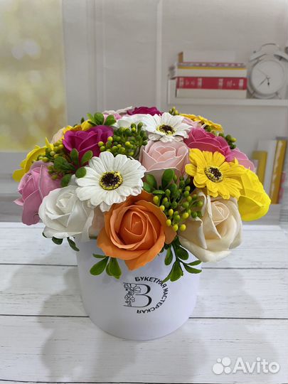 Букет из мыльных роз