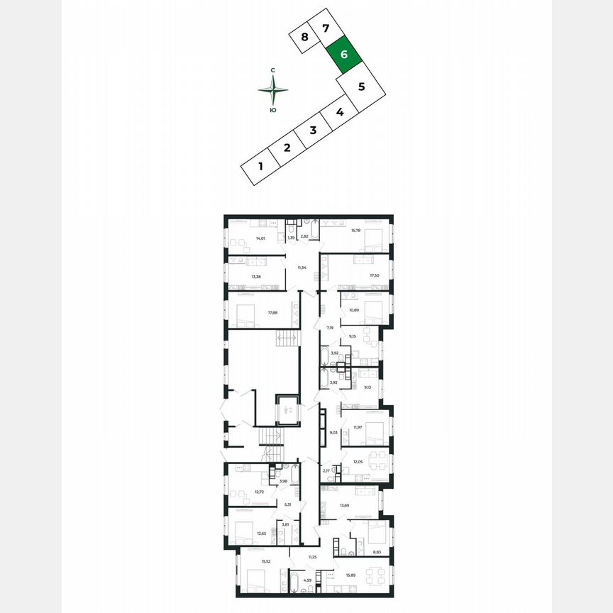 2-к. квартира, 48,1 м², 1/8 эт.