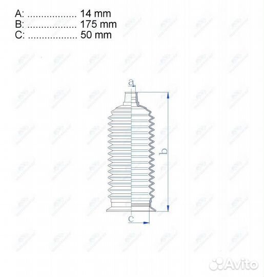 Пыльник рулевой рейки RDZ0527MG