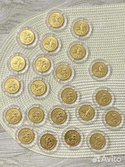 100 рублей 2022 года Георгий Победоносец золото