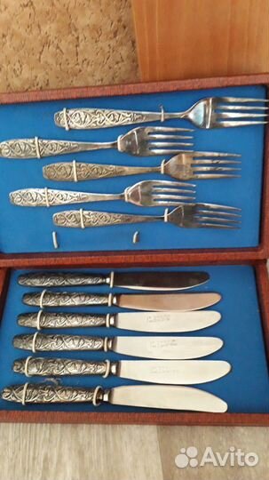 Набор ножей И вилок мельхиор СССР