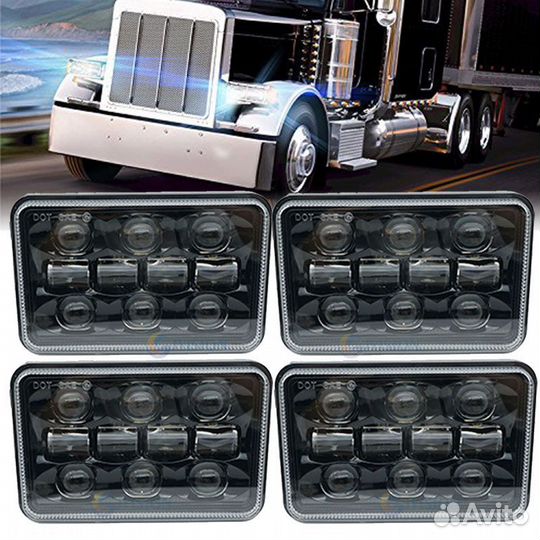 Светодиодные фары ближний/дальний свет 12-24v 2 шт