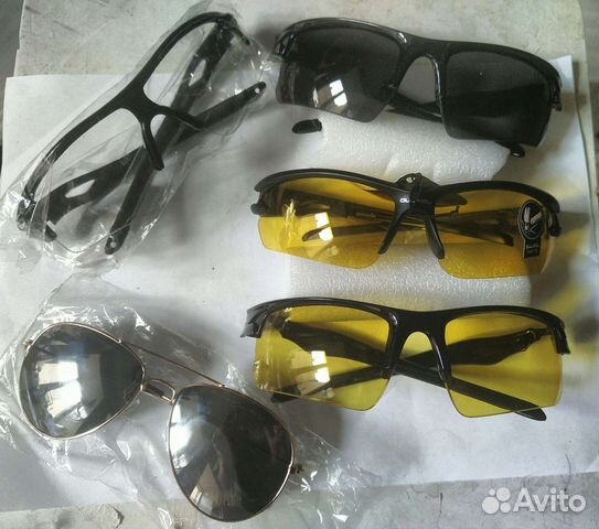 Очки солнцезащитные спорт, противотуманки и прозр