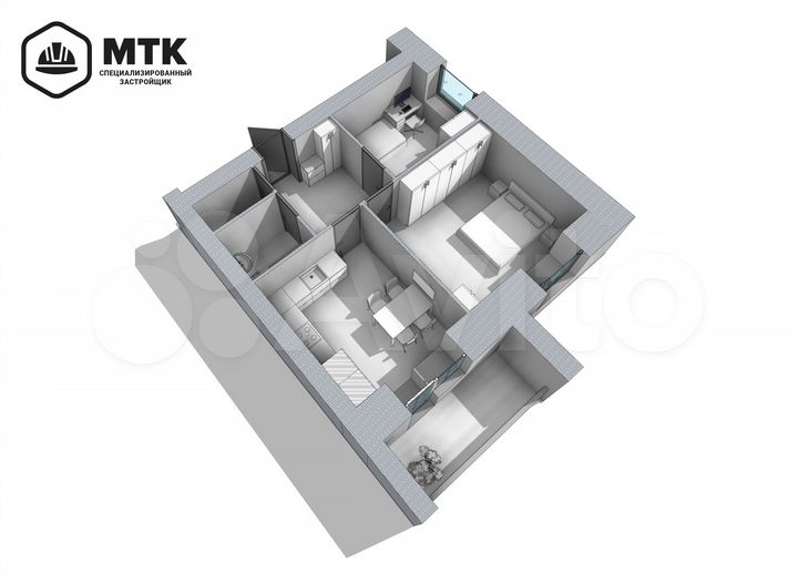 2-к. квартира, 50,5 м², 2/8 эт.