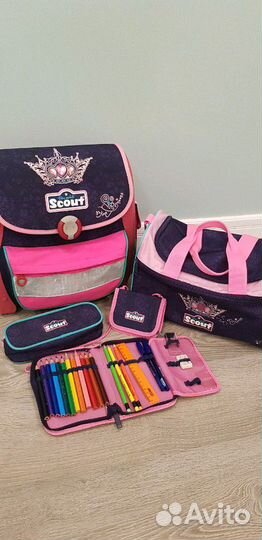 Ранец scout + пенал с наполнением