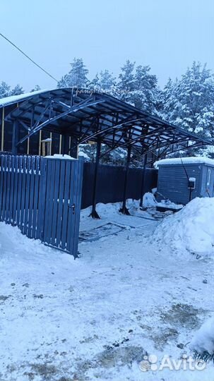 Навес консольный из металла 3*8 m