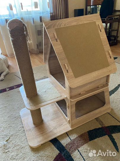 Когтеточка домик для кошки бу