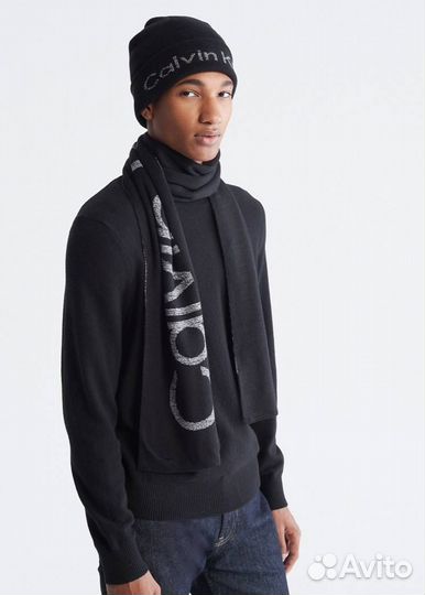Комплект calvin klein шапка +шарф