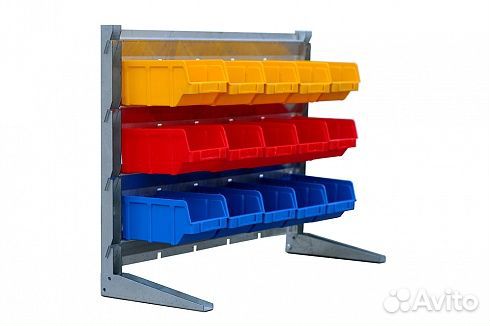 Стеллаж-мини с пластиковыми ящиками