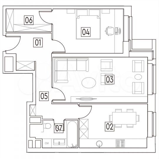 2-к. апартаменты, 66,9 м², 2/29 эт.