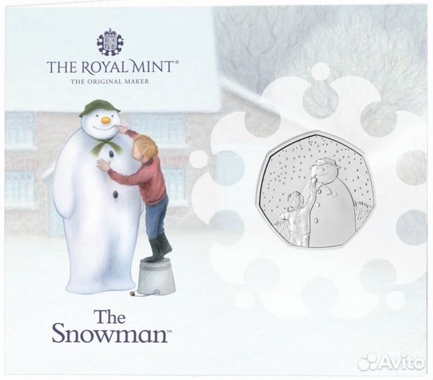 50 пенсов Великобритания 2020-2022 - Снеговик