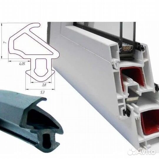Уплотнитель для пвх окон в нарезку п.м
