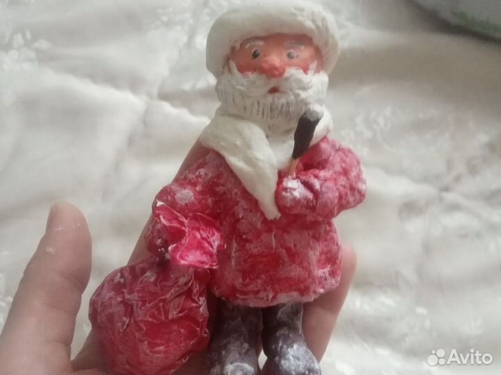Ватные елочные игрушки дед мороз