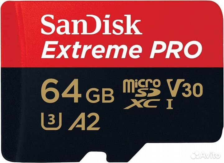 Карта памяти SanDisk MicroSD 64GB Extreme Pro V30