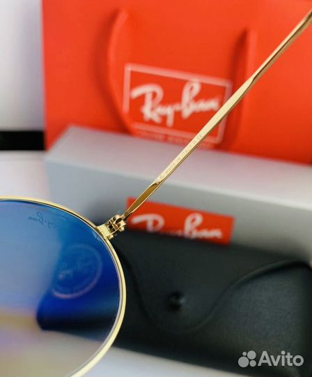 Солнцезащитные очки ray ban oval коричневые