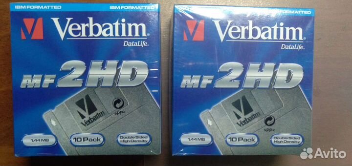 Упаковка дискет Verbatim запакованая